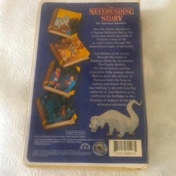 3/$25 Vintage The Neverending Story Animated Adventure 1995 VHS#96049 Video Tape - Picture 3 of 7